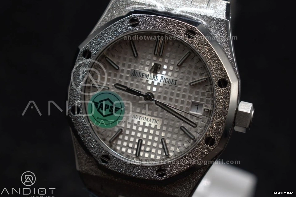 White Affordable Frosted Oak Edition Dial Bracelet 37mm On SS Super SS 15454 1:1 APSF Royal Textured SA3120 Best 1033 Clone 0920